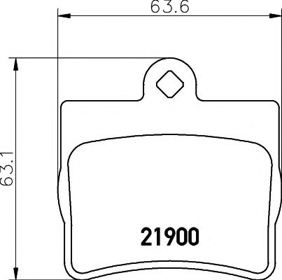8DB 355 008-311 HELLA+PAGID Bremsanlage Bremsbelagsatz, Scheibenbremse