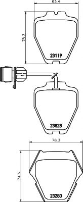 8DB 355 008-791 HELLA+PAGID Brake Pad Set, disc brake