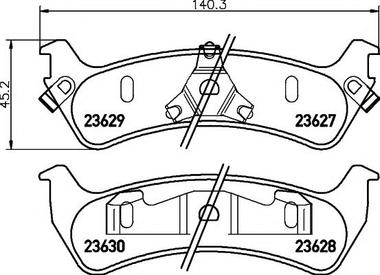 8DB 355 010-031 HELLA+PAGID Brake Pad Set, disc brake