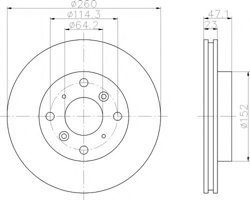 8DD 355 104-981 HELLA+PAGID Тормозная система Тормозной диск