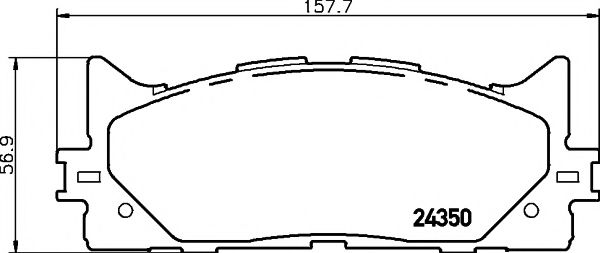 8DB 355 012-401 HELLA+PAGID Brake Pad Set, disc brake