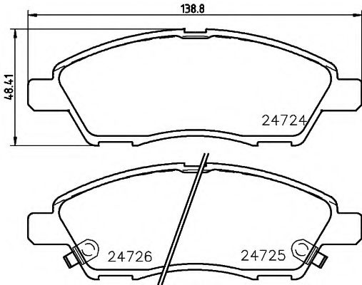 8DB 355 014-071 HELLA+PAGID Brake Pad Set, disc brake