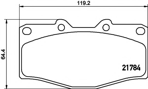8DB 355 016-251 HELLA+PAGID Brake Pad Set, disc brake