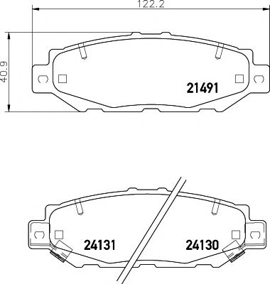8DB 355 016-751 HELLA+PAGID Brake Pad Set, disc brake
