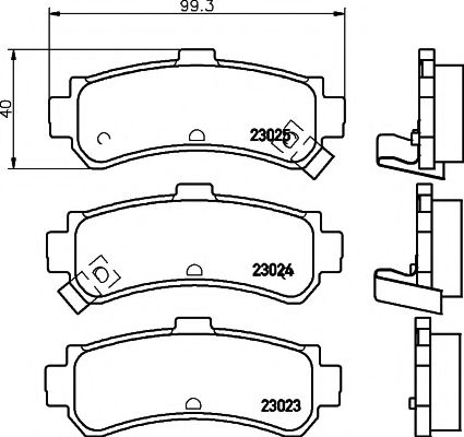 8DB 355 017-191 HELLA+PAGID Комплект тормозных колодок, дисковый тормоз