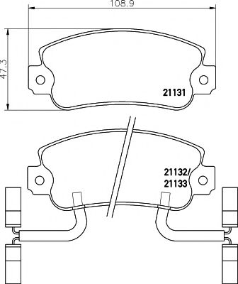 8DB 355 018-931 HELLA+PAGID Brake System Brake Pad Set, disc brake