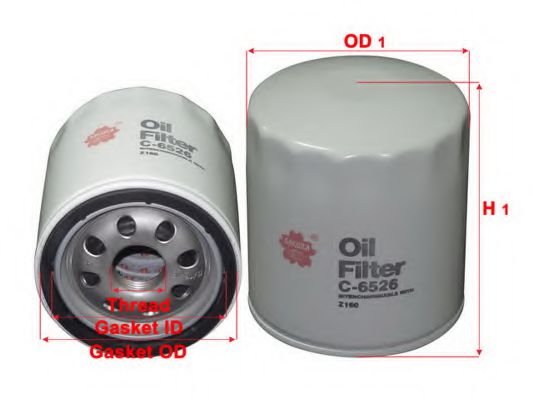 C-6526 SAKURA+AUTOMOTIVE Lubrication Oil Filter