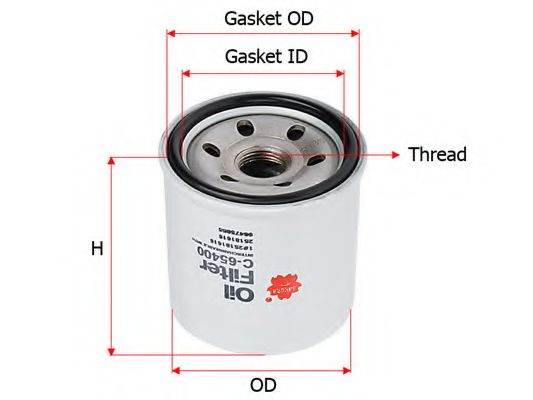C-65400 SAKURA+AUTOMOTIVE Lubrication Oil Filter