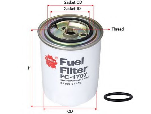 FC-1707 SAKURA+AUTOMOTIVE Fuel Supply System Fuel filter
