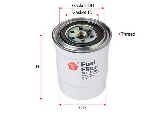 FC-1806 SAKURA+AUTOMOTIVE Fuel Supply System Fuel filter