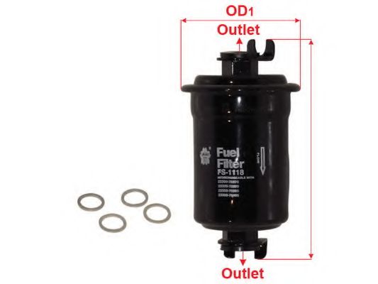 FS-1118 SAKURA+AUTOMOTIVE Fuel Supply System Fuel filter