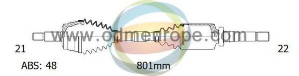 18162201 ODM-MULTIPARTS Antriebswelle