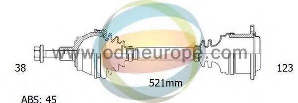 18-211881 ODM-MULTIPARTS Antriebswelle