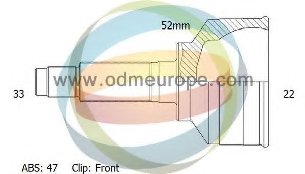 12-001913 ODM-MULTIPARTS Final Drive Joint, drive shaft
