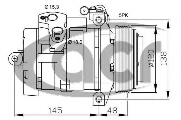 134511R ACR Air Conditioning Compressor, air conditioning