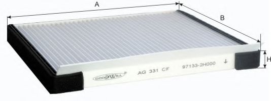 AG 331 CF GOODWILL Отопление / вентиляция Фильтр, воздух во внутренном пространстве
