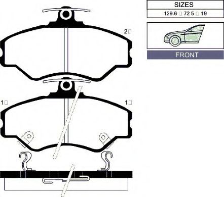 1036 F GOODWILL Brake System Brake Pad Set, disc brake