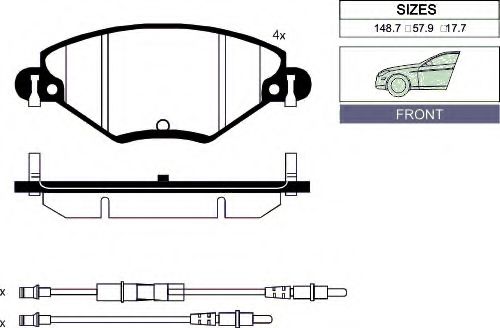 1054 F GOODWILL Brake System Brake Pad Set, disc brake