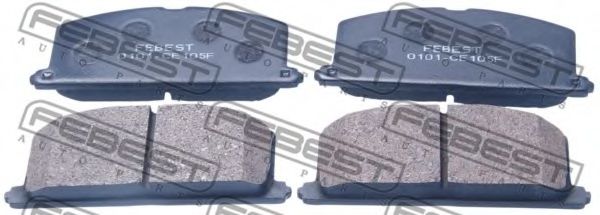 0101-CE105F FEBEST Brake Pad Set, disc brake