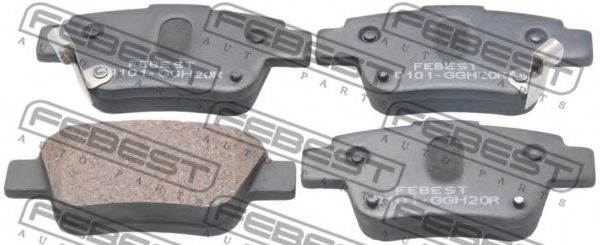 0101-GGH20R FEBEST Brake System Brake Pad Set, disc brake