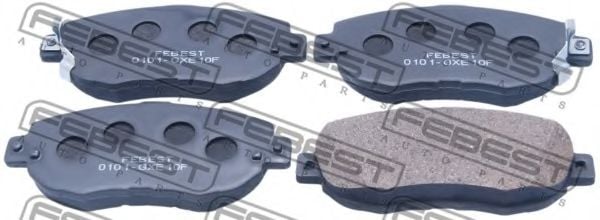 0101-GXE10F FEBEST Brake Pad Set, disc brake