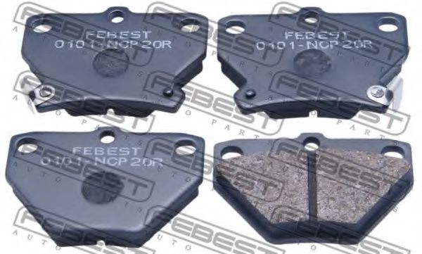 0101-NCP20R FEBEST Brake Pad Set, disc brake