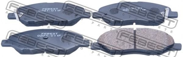0201-C11F FEBEST Brake Pad Set, disc brake