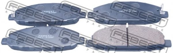 0201-E25F FEBEST Brake Pad Set, disc brake