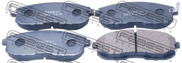0201-J31F FEBEST Brake Pad Set, disc brake