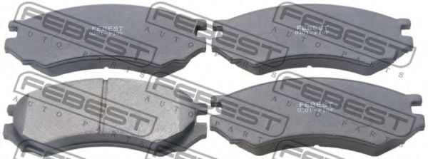 0201-P10F FEBEST Brake Pad Set, disc brake