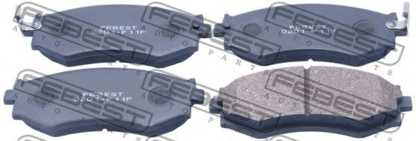 0201-P11F FEBEST Brake Pad Set, disc brake