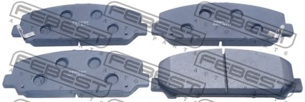 0201-R51F FEBEST Brake System Brake Pad Set, disc brake