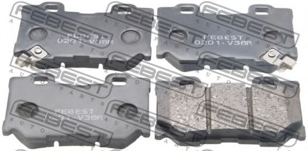 0201-V36R FEBEST Brake Pad Set, disc brake