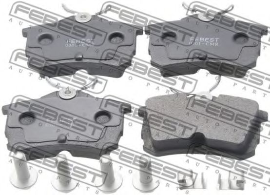 0301-CMR FEBEST Brake System Brake Pad Set, disc brake