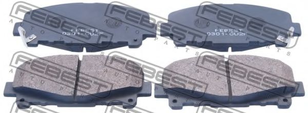 0301-CU2F FEBEST Brake System Brake Pad Set, disc brake