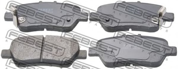 0301-RB2R FEBEST Brake Pad Set, disc brake