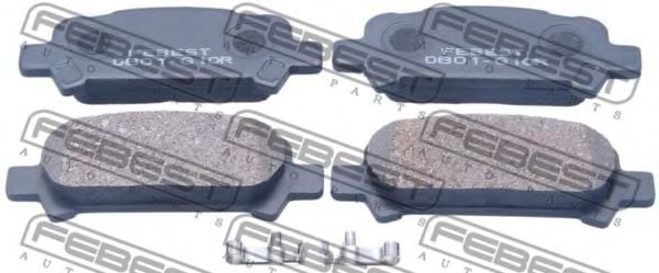 0801-G10R FEBEST Brake Pad Set, disc brake