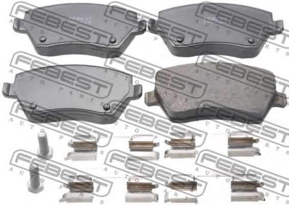 2401-CLIF FEBEST Brake Pad Set, disc brake