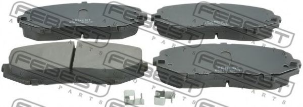0701-JB627F FEBEST Brake Pad Set, disc brake