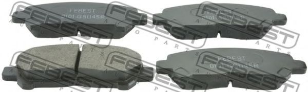 0101-GSU45R FEBEST Brake Pad Set, disc brake