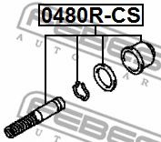 0480R-CS FEBEST Repair Kit, clutch slave cylinder