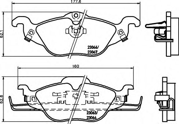 N-344 COBREQ Brake System Brake Pad Set, disc brake