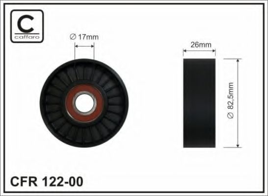 122-00 CAFFARO Brake System Brake Shoe Set