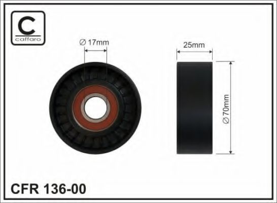 136-00 CAFFARO Тормозная система Комплект тормозных колодок, дисковый тормоз