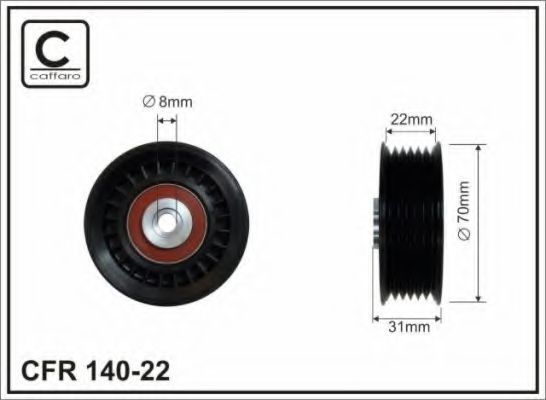 140-22 CAFFARO Тормозная система Тормозной диск