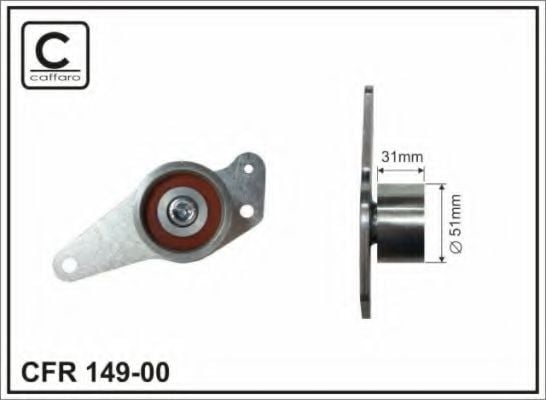 149-00 CAFFARO Deflection/Guide Pulley, timing belt