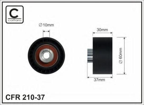 210-37 CAFFARO Deflection/Guide Pulley, timing belt