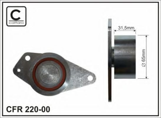 220-00 CAFFARO Deflection/Guide Pulley, timing belt