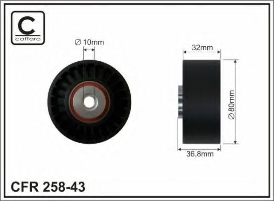 258-43 CAFFARO Тормозная система Тормозной диск