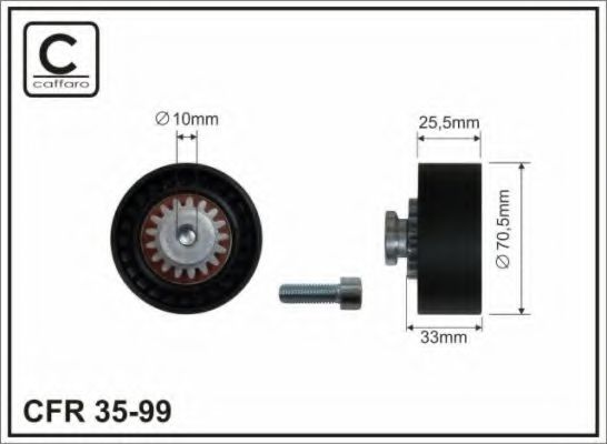 35-99 CAFFARO Wheel Suspension Rod/Strut, stabiliser